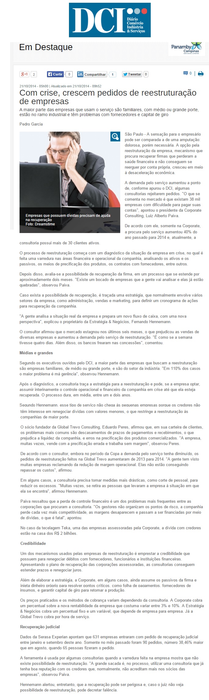 Global Trevo no Portal DCI 21.10.2014