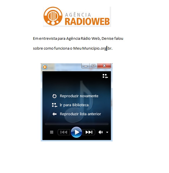 Meu Municipio na Agência Rádio Web 20.10.2014