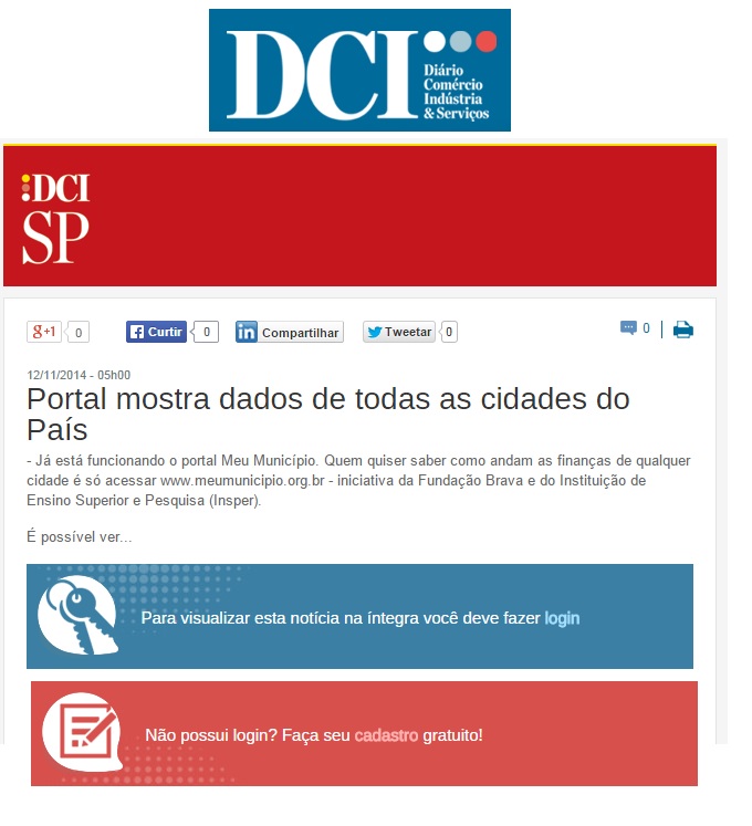 Meu Município no DCI Online