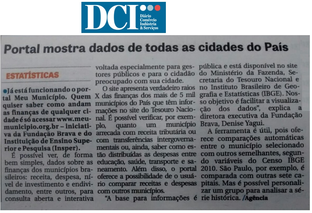 Meu Município no Jornal DCI 12.11.2014