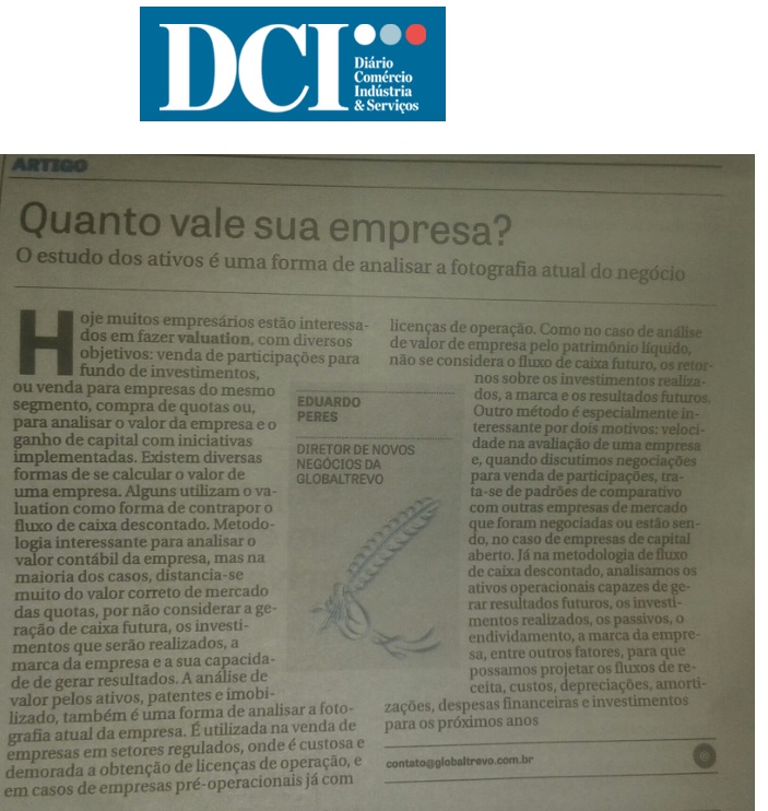 GlobalTrevo no Jornal DCI - 10.12.2014