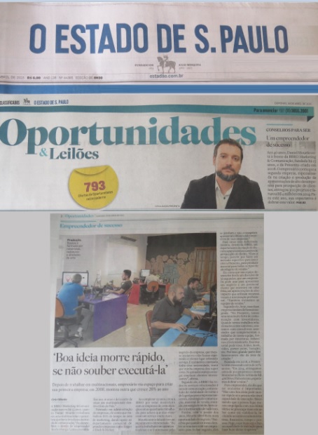 Prezento no Jornal o Estado de São Paulo - 2604 2015