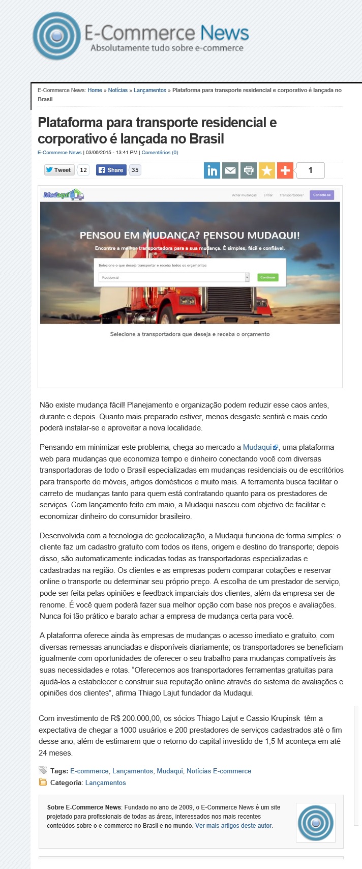 MUDAQUI NO ECOMMERCE NEWS 03 06 2015