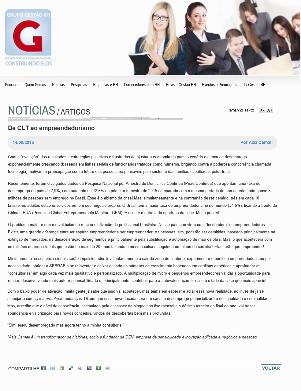 DZN NO PORTAL GESTAO E RH 14.09.2015