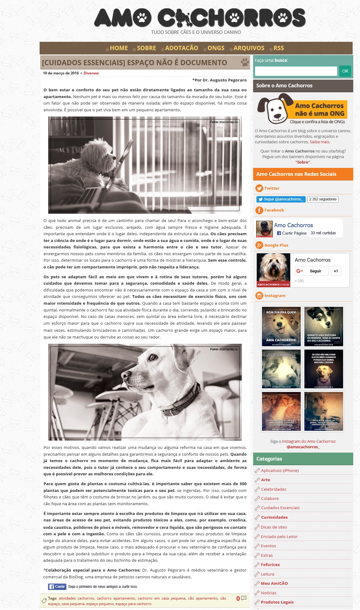 BioDog no Blog Amo Cachorros _ artigo_ 10.03.2016