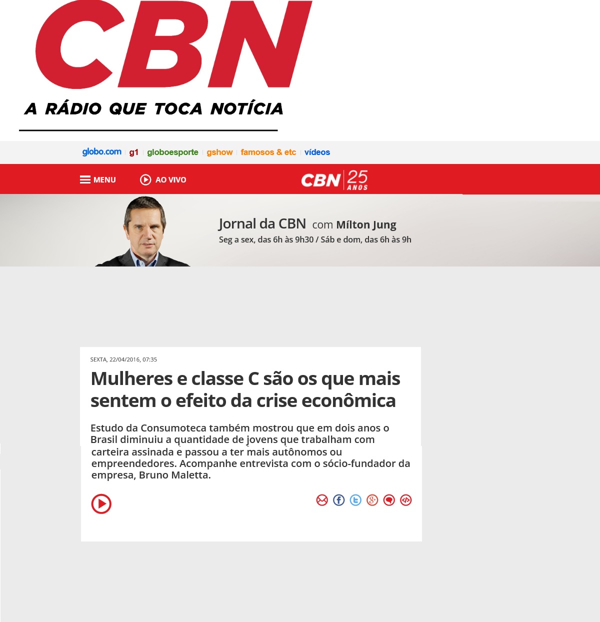 CONSUMOTECA NA CBN _ PESQUISA MILLENNIALS _ 22.04.2016