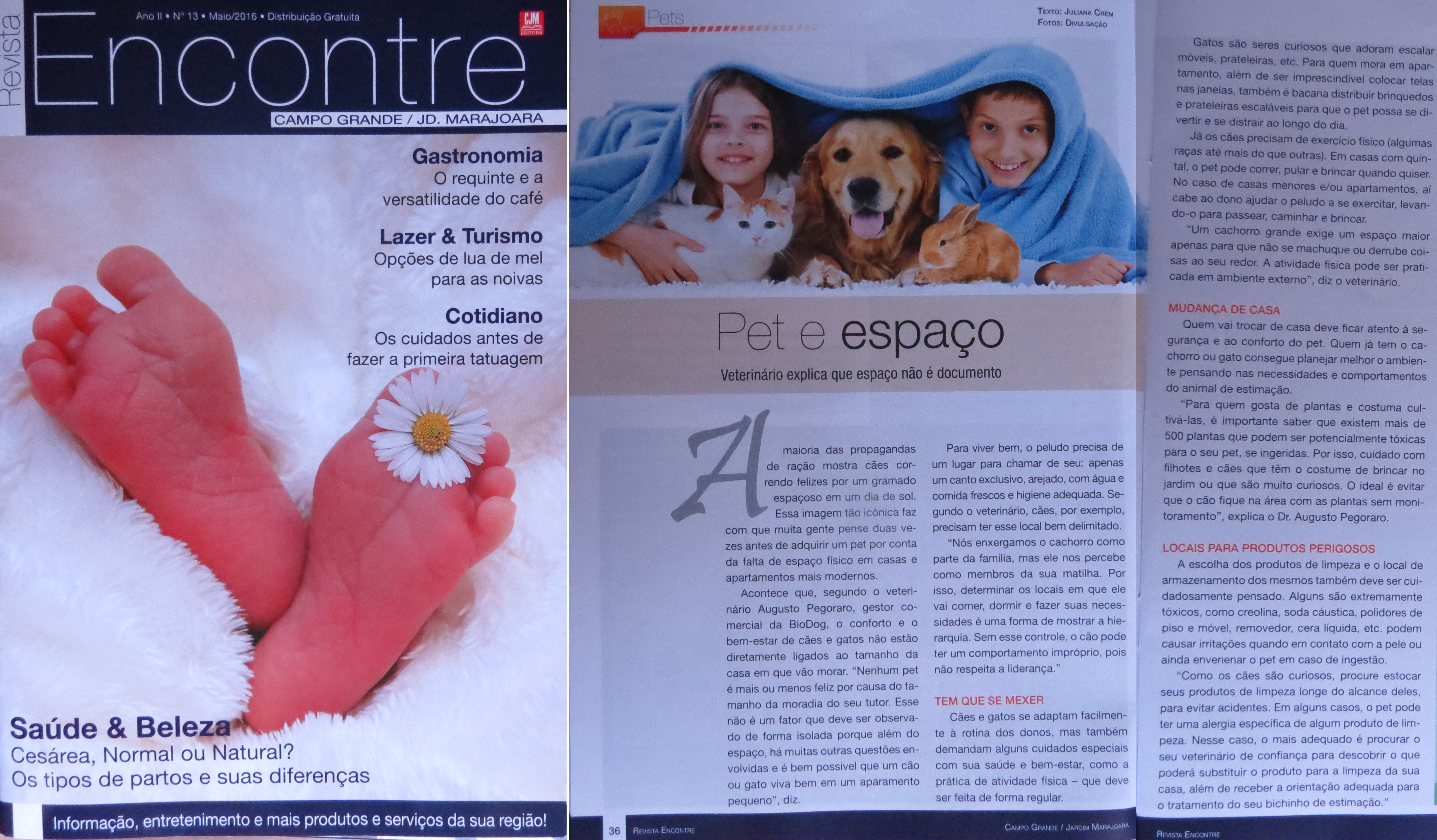 BIODOG NA REVISTA ENCONTRE _ ED MAIO _MATÉRIA