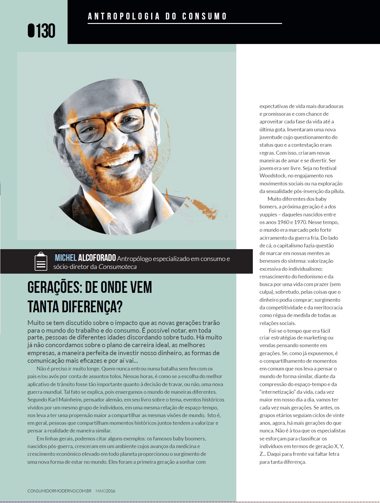Revista Consumidor Moderno _ artigo pág 130_ Maio 2016