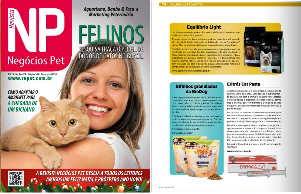 BioDog na Revista Negócios Pet - dezembro 2016 - produto